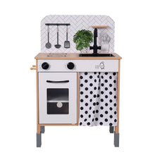 Load image into Gallery viewer, Modern Interactive Wooden Toy Play Kitchen Black/White TD-13554C Teamson Kids 