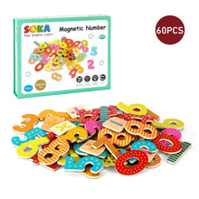 Load image into Gallery viewer, SOKA Magnetic Wooden Numbers (60 pcs) Developmental Toy Fridge Magnet Kids 3+ SOKA Play Imagine Learn 