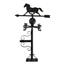 Load image into Gallery viewer, Cast Iron Mountable Large Weather Vane, Horse Design pasal 