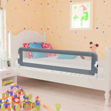Load image into Gallery viewer, Toddler Safety Bed Rail Grey 120x42 cm Polyester vidaXL 