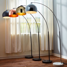 Load image into Gallery viewer, Arquer Standard Arc Curved Floor Lamp, Modern Lighting, Rose Gold Teamson Home 