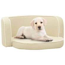 Load image into Gallery viewer, Foldable Dog Sofa 76x71x30 cm Linen Washable Cushion vidaXL cream 