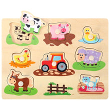Load image into Gallery viewer, SOKA Wooden Farm Animals Peg Puzzles Toy Montessori Jigsaw Puzzle Board SOKA Play Imagine Learn 