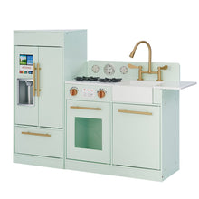 Load image into Gallery viewer, Childrens Little Chef Chelsea Wooden Play Kitchen Mint TD-12302M Teamson Kids 