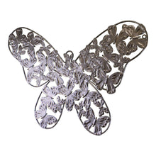 Load image into Gallery viewer, Small Silver Metal Butterfly Design Wall Decor Geko 