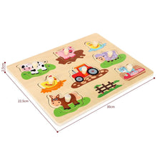 Load image into Gallery viewer, SOKA Wooden Farm Animals Peg Puzzles Toy Montessori Jigsaw Puzzle Board SOKA Play Imagine Learn 