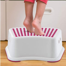 Load image into Gallery viewer, Plastic Child Foot Step Stool Anti-Slip Cover on Top For Children Toddlers Pink Sterun 