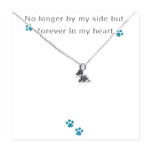 Load image into Gallery viewer, No Longer By My Side - Dog Necklace on Message Card Aye Do Gifts Silver 18&quot; 