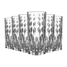Load image into Gallery viewer, RCR 6 Piece Marilyn Highball Glasses Set Modern Cut Glass Cocktail Tumblers 350ml RCR 