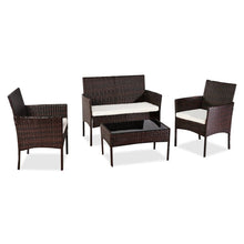 Load image into Gallery viewer, OSHION Outdoor Living Room Balcony Rattan Furniture Four-Piece-Brown N/A 