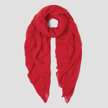Load image into Gallery viewer, Oversized Scarf with Plain Cotton Design Pasal 150 x 180 Wine 