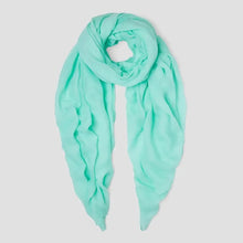 Load image into Gallery viewer, Oversized Scarf with Plain Cotton Design Pasal 150 x 180 Mint 