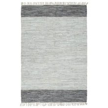 Load image into Gallery viewer, Hand-woven Chindi Rug Leather 80x160 cm to 190x280 cm Pasal grey 190 x 280 cm 
