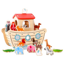 Load image into Gallery viewer, SOKA Wooden Noah&#39;s Ark Animal Boat Shape &amp; Blocks Sorter Puzzle Activity Toy 3+ SOKA Play Imagine Learn 