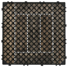 Load image into Gallery viewer, Set of 27 Wooden Interlocking Decking Tiles, 30 x 30 cm, Total 2.5?, Grey Outsunny 