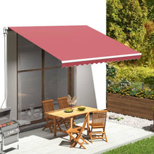 Load image into Gallery viewer, Awning Top Sunshade Canvas 3 x 2,5m to 6 x 3.5m (Frame Not Included) Pasal burgundy red 400 x 300 cm 