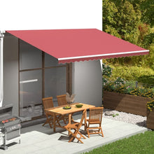 Load image into Gallery viewer, Awning Top Sunshade Canvas 3 x 2,5m to 6 x 3.5m (Frame Not Included) Pasal burgundy red 500 x 300 cm 