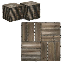 Load image into Gallery viewer, Pack of 27 Interlocking Decking Tiles 30x30cm Outdoor Flooring, 2.5?, Grey Outsunny 