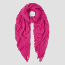 Load image into Gallery viewer, Oversized Scarf with Plain Cotton Design - Pink NinaCollections 
